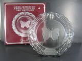 vintage crystal glass Goebel Mothers Day 1978 plate MIB